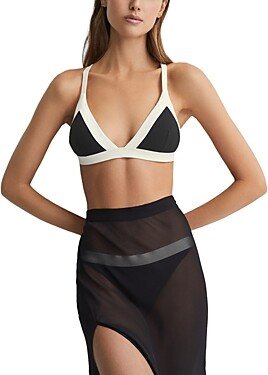 Aurora Color Block Triangle Bikini Top