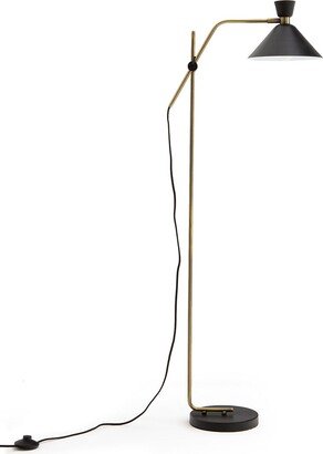 Zoticus Aged Brass Adjustable Reading Floor Lamp