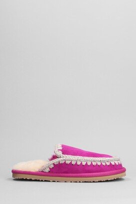 Slipper Full Eskimo Slipper-mule In Viola Suede