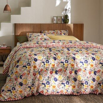 La Redoute Interieurs Misène Floral 100% Washed Cotton Duvet Cover