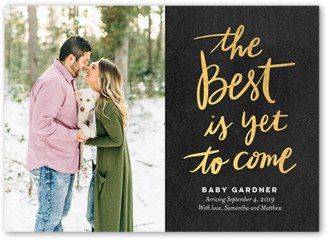 Birth Announcements: The Best Pregnancy Announcement, Black, Standard Smooth Cardstock, Square