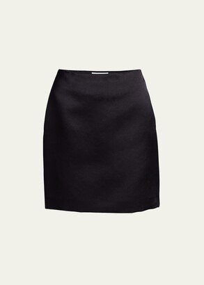 Anisha Straight Silk Mini Skirt