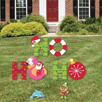 Big Dot Of Happiness Tropical Christmas Outdoor Lawn Decorations Beach Santa Holiday Party Yard Signs