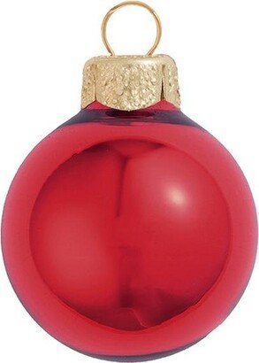 Northlight 28ct Xmas Red Shiny Glass Christmas Ball Ornaments 2 (50mm)