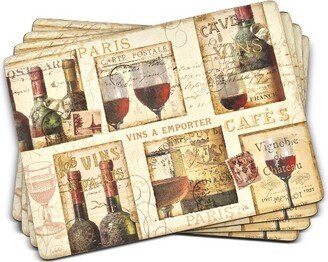French Cellar Placemats Set of 4 - 15.7 x 11.7 Inch