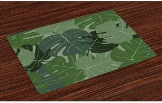 Forest Green Place Mats, Set of 4