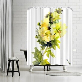 71 x 74 Shower Curtain, Hollyhock Flowers 3 by Suren Nersisyan