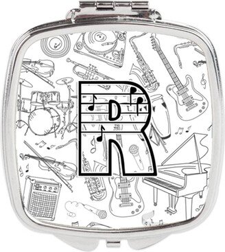 CJ2007-RSCM Letter R Musical Note Letters Compact Mirror