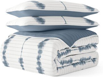 All Season Shibori Twin 2-Piece Down Alternative Reversible Comforter Set