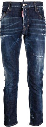 Indigo Blue Stretch-cotton Denim Jeans