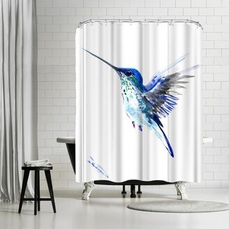 71 x 74 Shower Curtain, Hummingbird Blue Suren by Suren Nersisyan