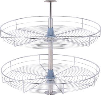 Dowell Lazy Susan 18 Diameter - 360 Degree Double Rack Stainless Steel