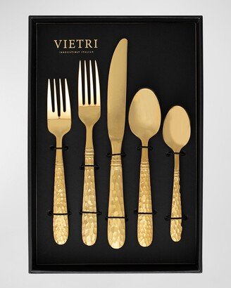 Martellato Gold Five-Piece Place Setting, Set of 4