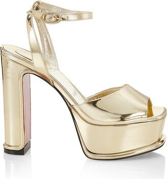 Amali 130 Metallic Leather Platform Sandals