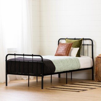 South Shore Hankel Metal Platform Bed with Headboard and Footboard
