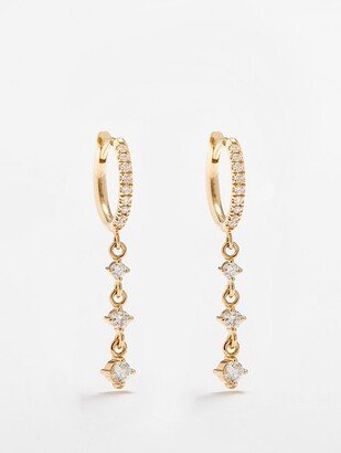 Diamond & 14kt Gold Huggie Earrings