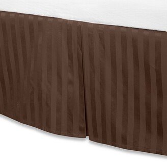 Levinsohn 100 Percent Cotton 500 Thread Count Damask Stripe 15-inch Drop Bed Skirt