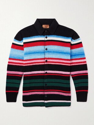 Striped Wool-Blend Overshirt