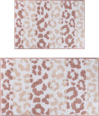 Ombre Leopard 2-Piece Bath Rug Set