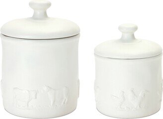 Ceramic Farm Animal Canister