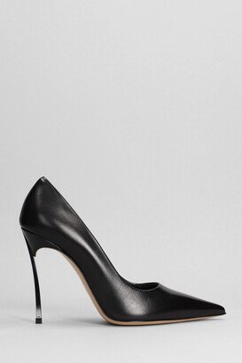 Super Blade Pumps In Black Leather