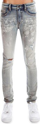 Light Wash Slash Knee Jeans