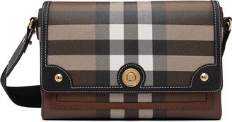 Brown Check Messenger Bag