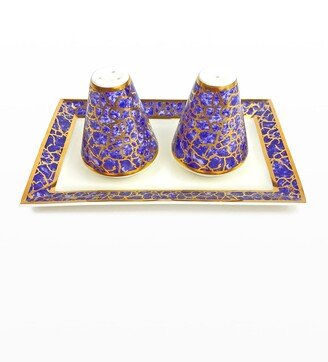 Amalfi Blue Salt & Pepper With Tray