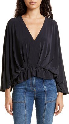 Pearl Ruffle Hem Pullover Blouse