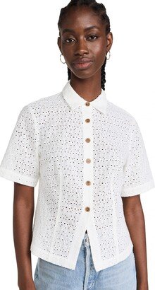 Women's Lea Eyelet Short Sleeve Blouse