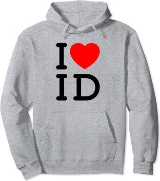 Valentine Christmas Gifts Souvenir Matching Family I Heart Love ID Funny Red Heart Love Idaho City Souvenir Pullover Hoodie