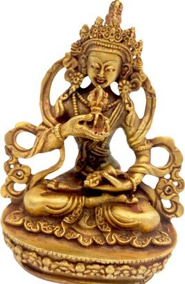 Tara Statue, Gold Plated Figurine, 4 Inch Dolma | Green Tara Female Buddha, Buddha Of Compassion, Meditation Gift