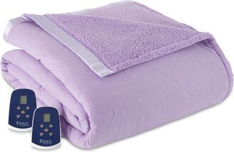 Shavel Micro Flannel Reverse to Sherpa Twin Electric Blanket