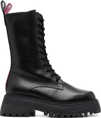 3juin Lace-Up Leather Boots