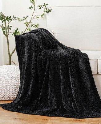 Lifestyle Solid Woven Micro Chenille Throw, 51 x 67