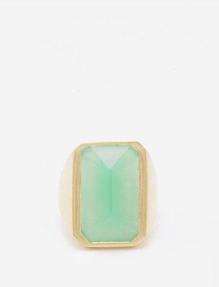 Chrysoprase & 18kt Gold Ring