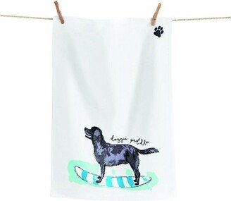 tagltd Doggie Paddle Lab Dishtowel