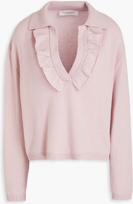 Ruffled wool and cashmere-blend sweater