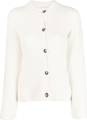 Chunky Ribbed Cashmere Cardigan