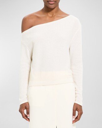 Cashmere Asymmetric One-Shoulder Sweater