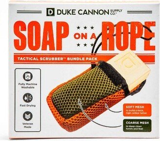 Duke Cannon Supply Co. Duke Cannon Tactical Scrubber + Soap Set - Soap on a Rope with Big American Bourbon Soap - 10 oz