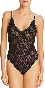 Thong-Back Lace Bodysuit