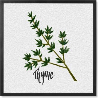 Photo Tiles: Thyme - Green Photo Tile, Black, Framed, 8X8, Green