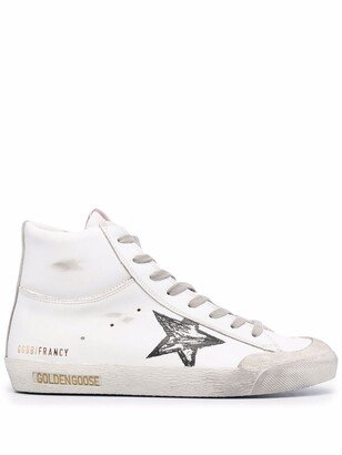 Star-Patch Lace-Up Sneakers