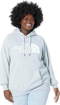 Plus Size Half Dome Pullover Hoodie (TNF Light Grey Heather/TNF White) Women's Clothing