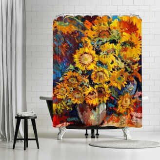 71 x 74 Shower Curtain, Sunflowers by Suren Nersisyan