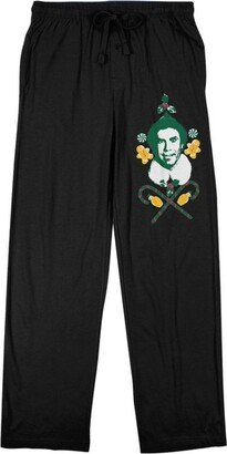 Men's Black Sleep Pajama Pants-Medium