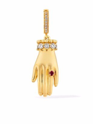 18kt yellow gold Mythology My Heart in Your Hands diamond charm