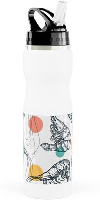 Photo Water Bottles: Fun Shrimp - Multi Stainless Steel Water Bottle With Straw, 25Oz, With Straw, Multicolor