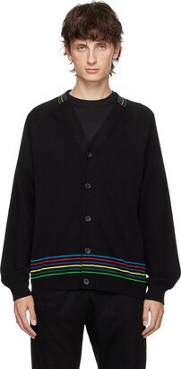 Black Striped Cardigan